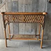 Pamono Vintage Wicker 2 Tier Console Table Sale