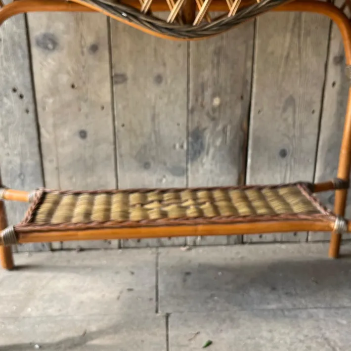 Pamono Vintage Wicker 2 Tier Console Table Sale