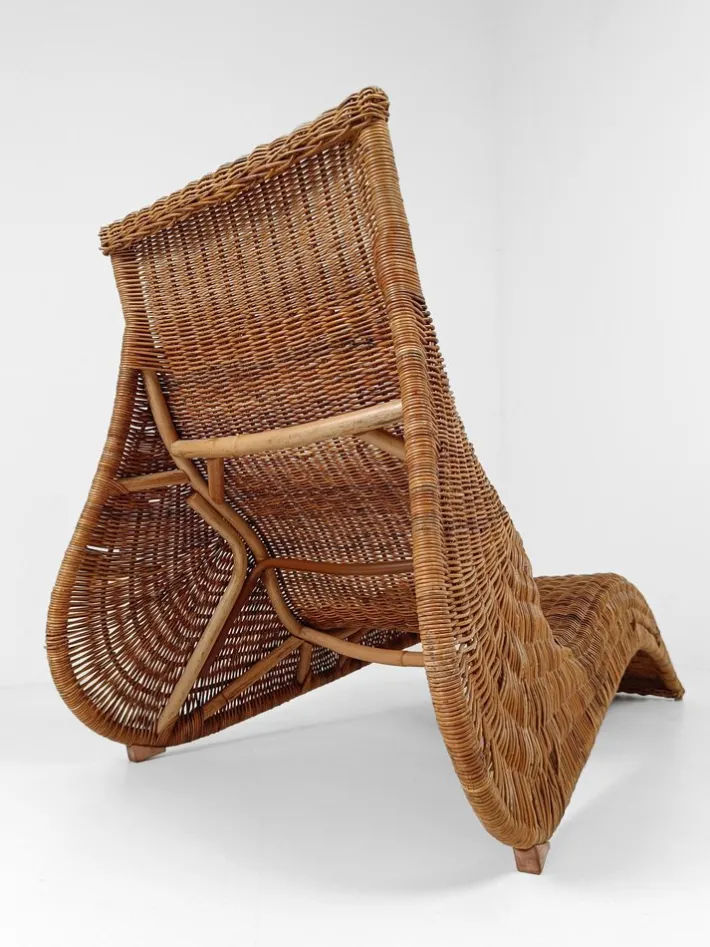 Pamono Vintage Wicker Karlskrona Chaise Longue attributed to Carl Öjerstam for Ikea, 1990s New