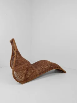 Pamono Vintage Wicker Karlskrona Chaise Longue attributed to Carl Öjerstam for Ikea, 1990s New