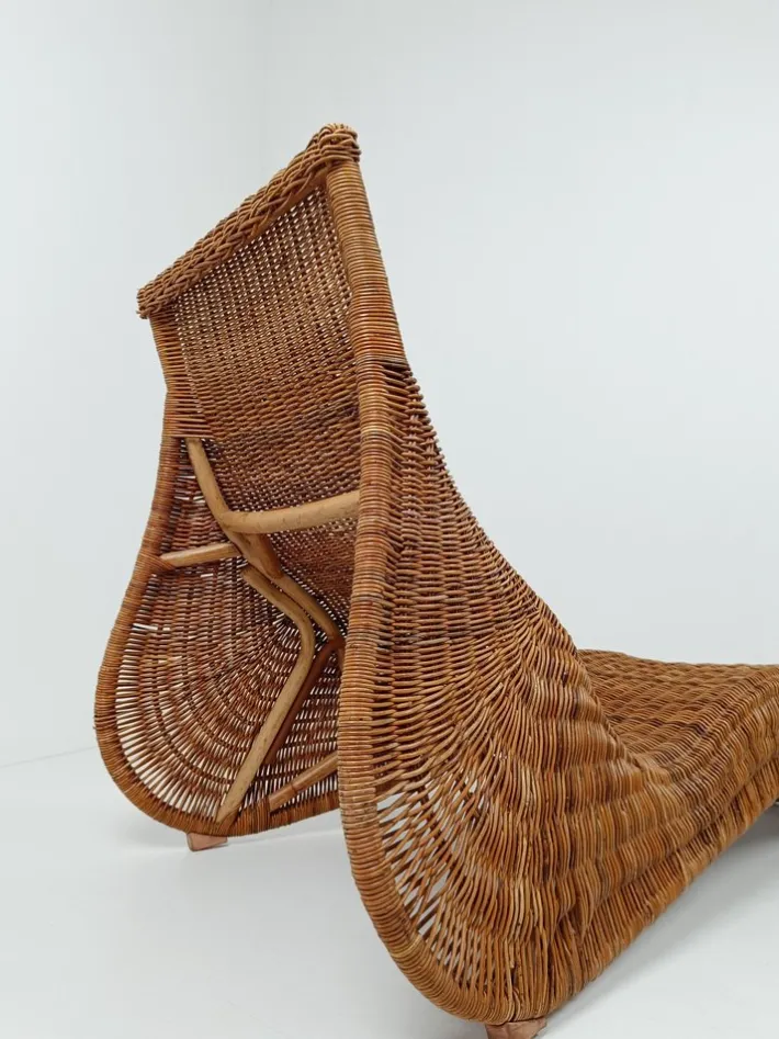 Pamono Vintage Wicker Karlskrona Chaise Longue attributed to Carl Öjerstam for Ikea, 1990s New