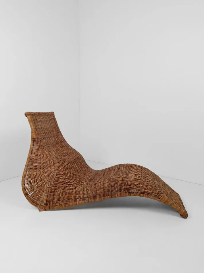 Pamono Vintage Wicker Karlskrona Chaise Longue attributed to Carl Öjerstam for Ikea, 1990s New