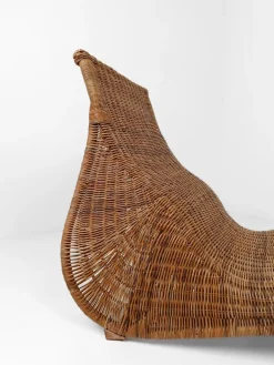 Pamono Vintage Wicker Karlskrona Chaise Longue attributed to Carl Öjerstam for Ikea, 1990s New