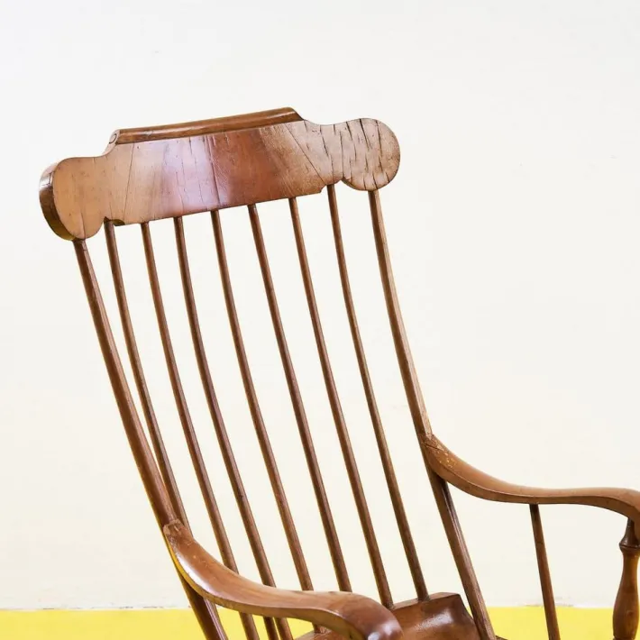 Pamono Vintage Wood Rocking Chairs Discount
