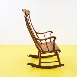 Pamono Vintage Wood Rocking Chairs Discount