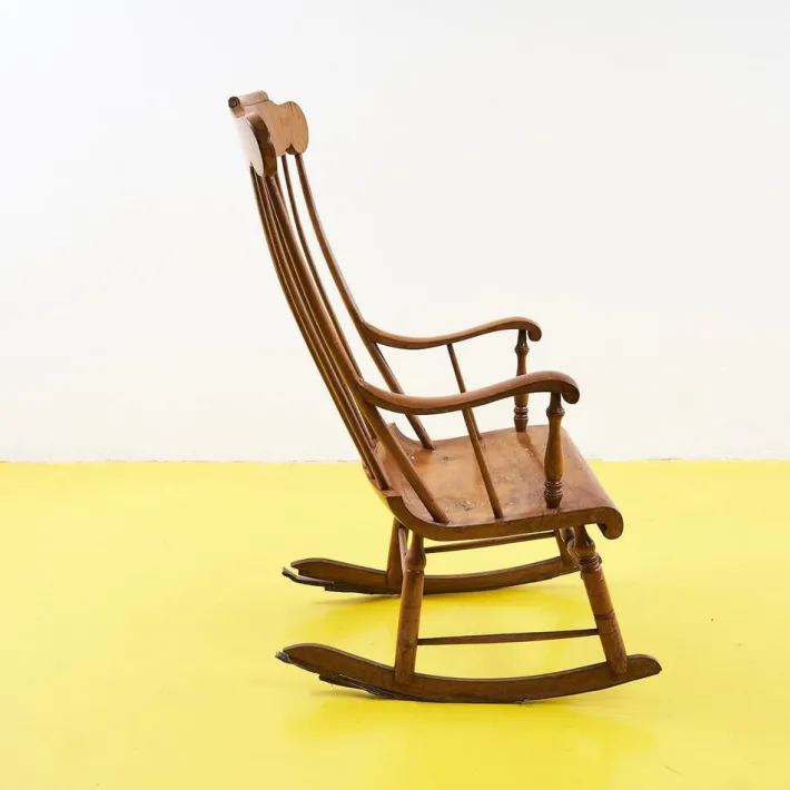 Pamono Vintage Wood Rocking Chairs Discount