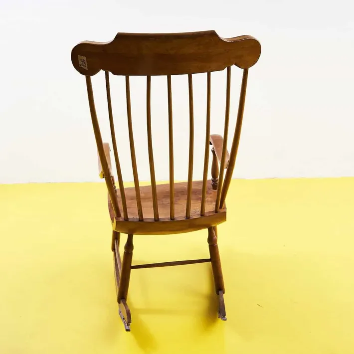 Pamono Vintage Wood Rocking Chairs Discount