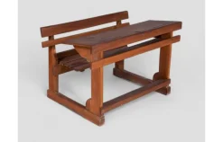 Pamono Vintage Wood School Desk with Double Seat New