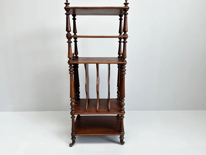 Pamono Vintage Wooden Etagere on Castors New