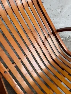 Pamono Vintage Wooden Rocking Chaise Longue with Circular Frame Sale