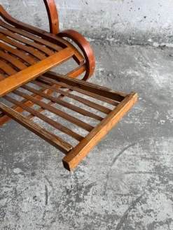 Pamono Vintage Wooden Rocking Chaise Longue with Circular Frame Sale