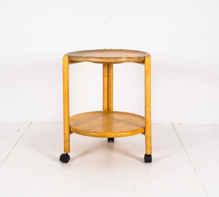 Pamono Vintage Wooden Serving Trolley Hot
