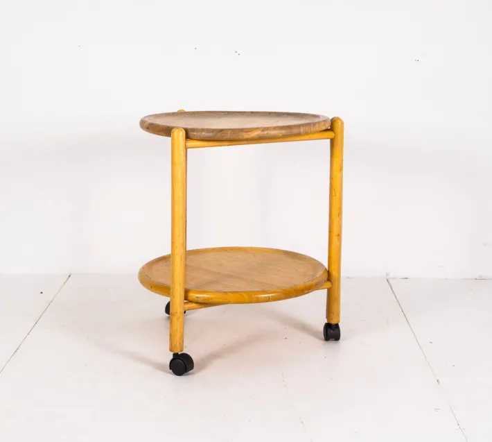 Pamono Vintage Wooden Serving Trolley Hot