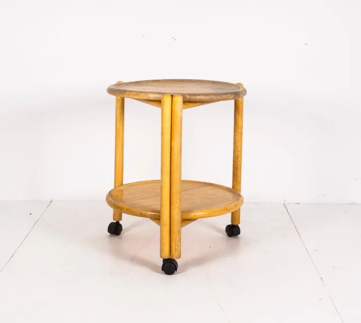 Pamono Vintage Wooden Serving Trolley Hot