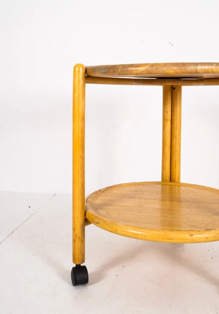 Pamono Vintage Wooden Serving Trolley Hot