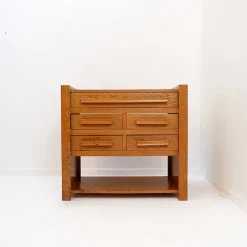 Pamono Vintage Wooden Sewing Cabinet with Double-Sided Drawers, 1960s