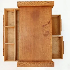 Pamono Vintage Wooden Sewing Cabinet with Double-Sided Drawers, 1960s