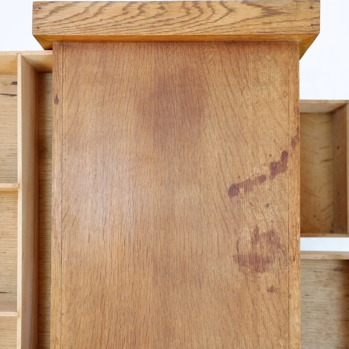 Pamono Vintage Wooden Sewing Cabinet with Double-Sided Drawers, 1960s