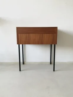 Pamono Vintage Wooden Sewing Machine Cabinet, 1960s Clearance