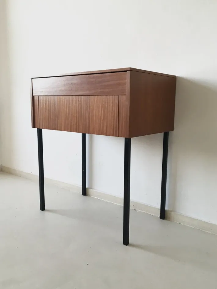 Pamono Vintage Wooden Sewing Machine Cabinet, 1960s Clearance