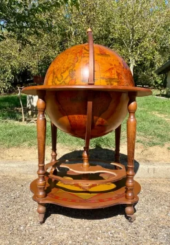 Pamono Vintage World Globe on Wheels Bar, 1960s Online