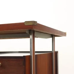 Pamono Vintage Writing Desk in Exotic Wood Veneer, 1960s New