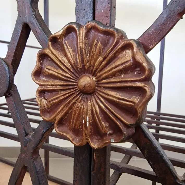 Pamono Vintage Wrought Iron Console Table with Wine Racks Online