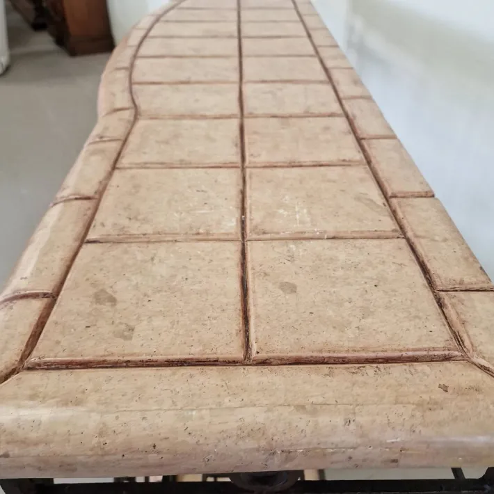 Pamono Vintage Wrought Iron Console Table with Wine Racks Online