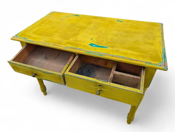Pamono Vintage Yellow Wooden Table, 1940s Sale