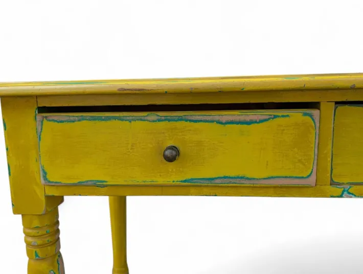 Pamono Vintage Yellow Wooden Table, 1940s Sale