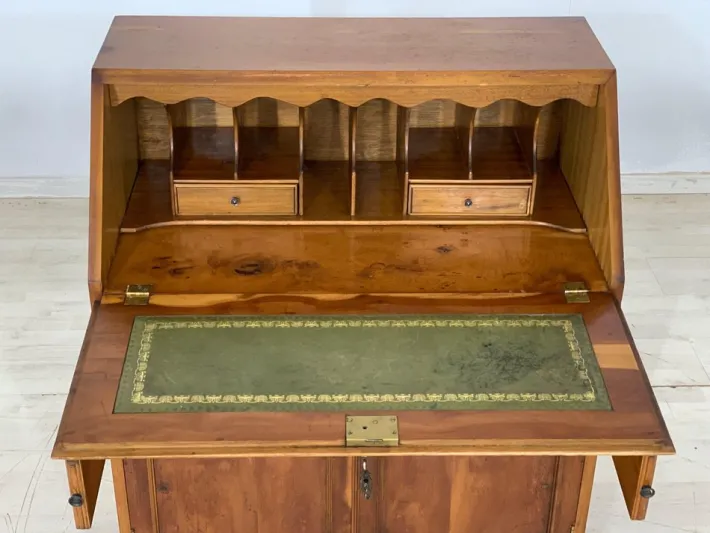 Pamono Vintage Yew & Leather Secretary Online