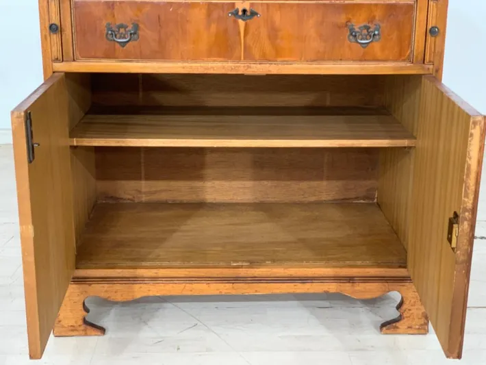 Pamono Vintage Yew & Leather Secretary Online