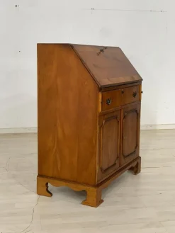 Pamono Vintage Yew & Leather Secretary Online