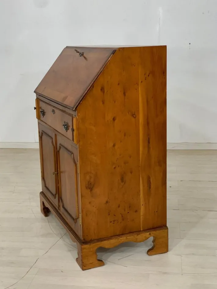 Pamono Vintage Yew & Leather Secretary Online