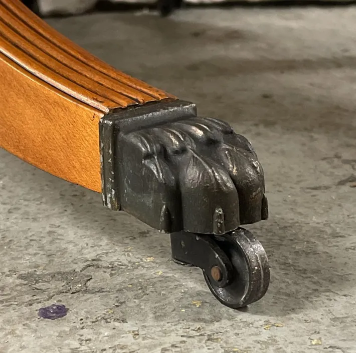 Pamono Vintage Yew Wood Twin Pedestal Extending Dining Table Discount