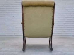 Pamono Vinttage Scandinavian Rocking Chair in Velour, 1950s Hot