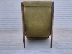 Pamono Vinttage Scandinavian Rocking Chair in Velour, 1950s Hot