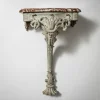 Pamono Wall Console with Red Marble Top Outlet