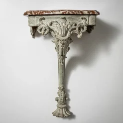 Pamono Wall Console with Red Marble Top Outlet