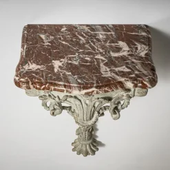 Pamono Wall Console with Red Marble Top Outlet