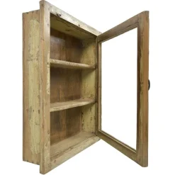 Pamono Wall Display Case in Patinated Wood Outlet