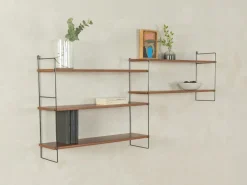 Pamono Wall Shelf with Metal Ladders, 1960s Sale