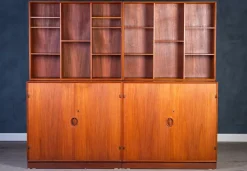 Pamono Wall Unit in Teak by Peter Hvidt & Orla Mølgaard for Søborg Møbelfabrik, 1950s Discount