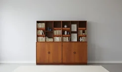 Pamono Wall Unit in Teak by Peter Hvidt & Orla Mølgaard for Søborg Møbelfabrik, 1950s Discount