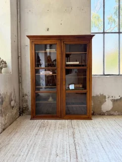 Pamono Walnut and Glass Bookcase, 1890s Online