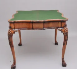 Pamono Walnut Card Table by Howard & Co London, Early 1900s Online