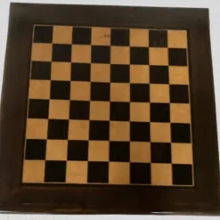 Pamono Walnut Chess Table with Hand-Carved Figures, Spain, 1960s, Set of 3 New