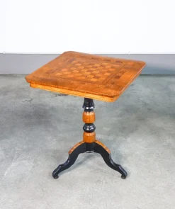 Pamono Walnut Coffee Table with Inlaid Chessboard, 1800s Sale