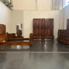 Pamono Walnut Furniture with Carvings in the style of Ducrot, 1920s, Set of 8 Hot