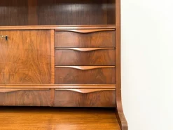 Pamono Walnut Secretary with Wave Front by Erling Torvits, Denmark, 1960s Hot